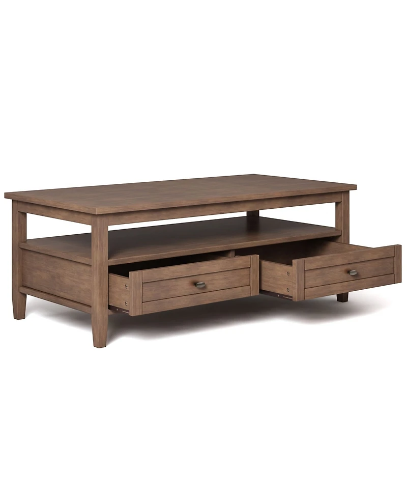 Simpli Home Warm Shaker Solid Wood Coffee Table
