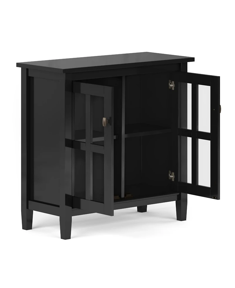 Simpli Home Warm Shaker Solid Wood Low Storage Cabinet