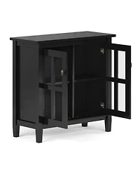 Simpli Home Warm Shaker Solid Wood Low Storage Cabinet