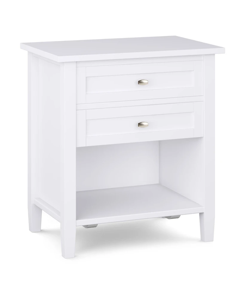 Simpli Home Warm Shaker Solid Wood Bedside Table