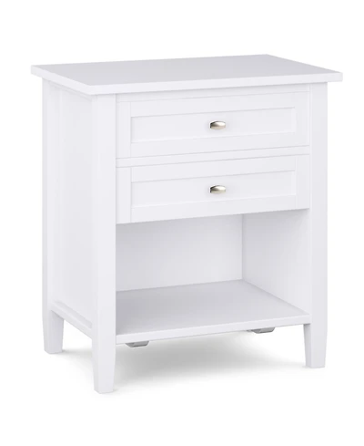 Simpli Home Warm Shaker Solid Wood Bedside Table