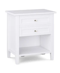 Simpli Home Warm Shaker Solid Wood Bedside Table