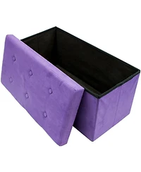 Suede Storage Bench