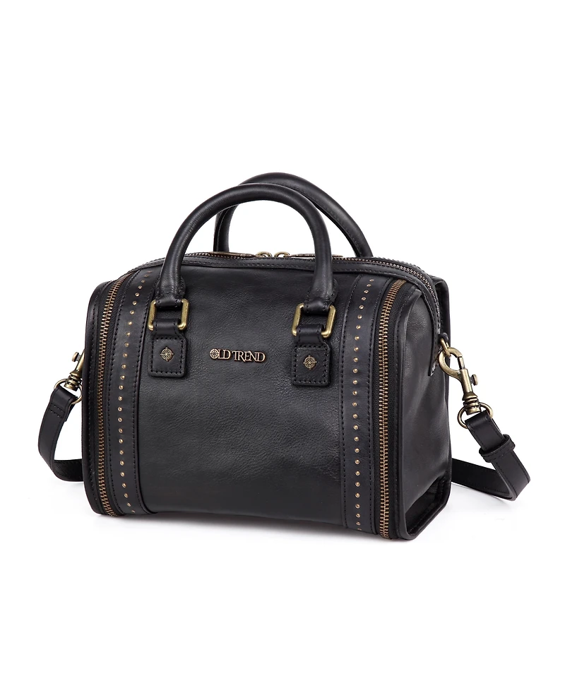 Old Trend Women's Genuine Leather Mini Trunk Crossbody Bag