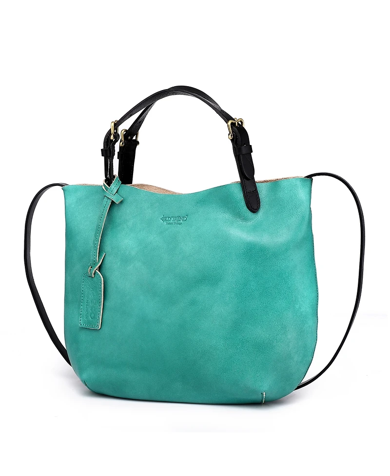 Old Trend Women's Genuine Leather Dip Dye Tote