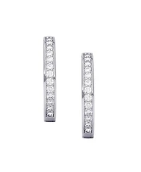 Macy's Cubic Zirconia Pave Round Hoop Earrings