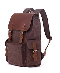 Tsd Brand Stone Creek Waxed Canvas Backpack Handbag