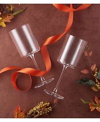 JoyJolt Claire White Wine Glasses, Set of 2