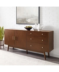Walker Edison 70" Mid century Modern 3 Drawer, 2 Door Sideboard