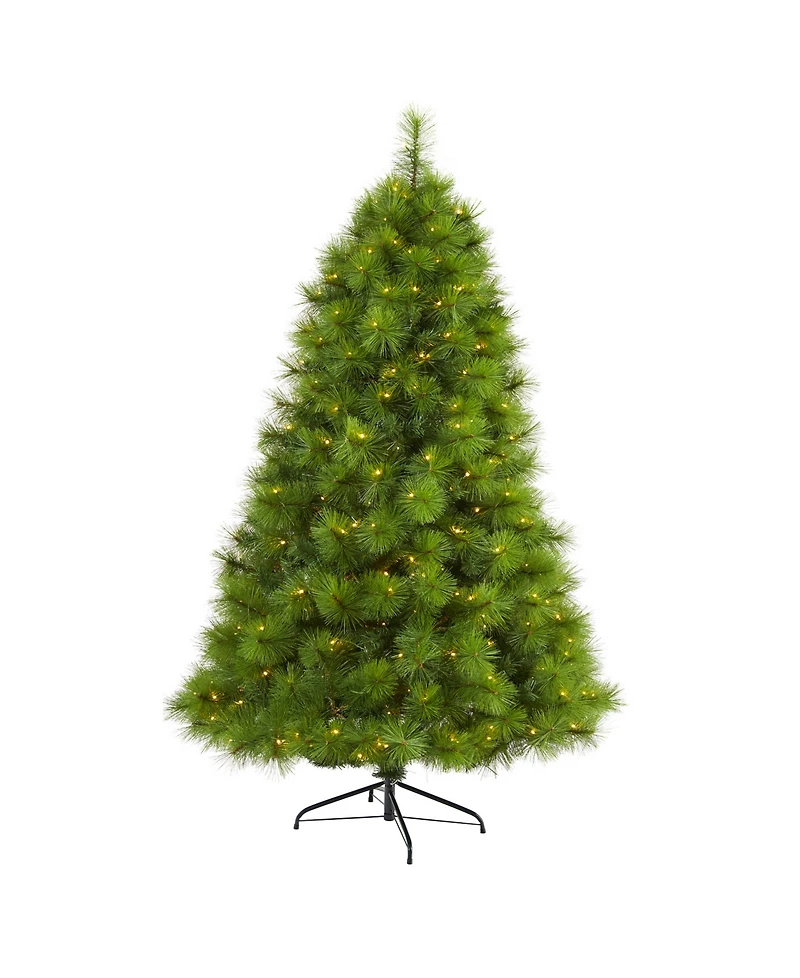 Nearly Natural Scotch Pine Artificial Christmas Tree with 300 Clear Led Lights