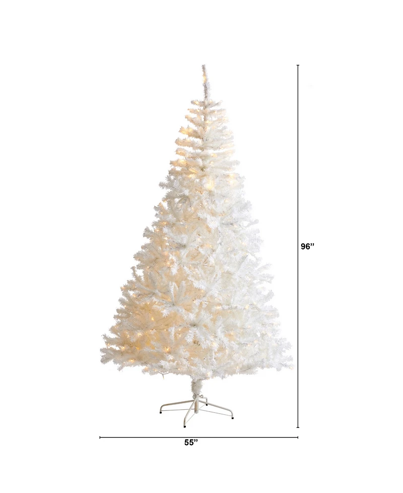 Nearly Natural Artificial Christmas Tree with 1500 Bendable Branches and 450 Led Lights