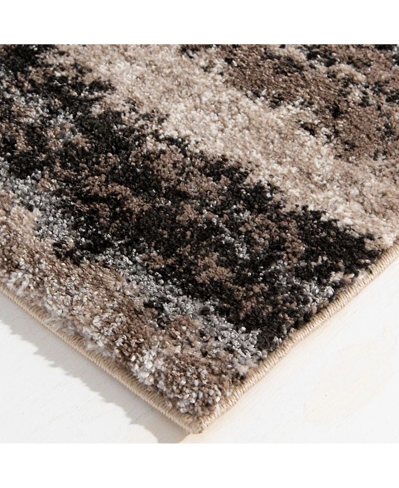 Closeout! Portland Textiles Urban Exposure Mount Vernon Black 7'10" x 9'10" Area Rug