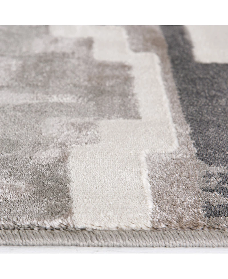 Closeout! Portland Textiles Genova Erasto Gray 7'10" x 7'10" Round Rug