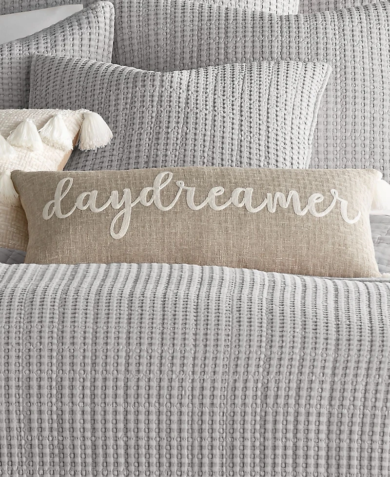 Levtex Delissa Velvet Embroidered Decorative Pillow, 14" x 18"