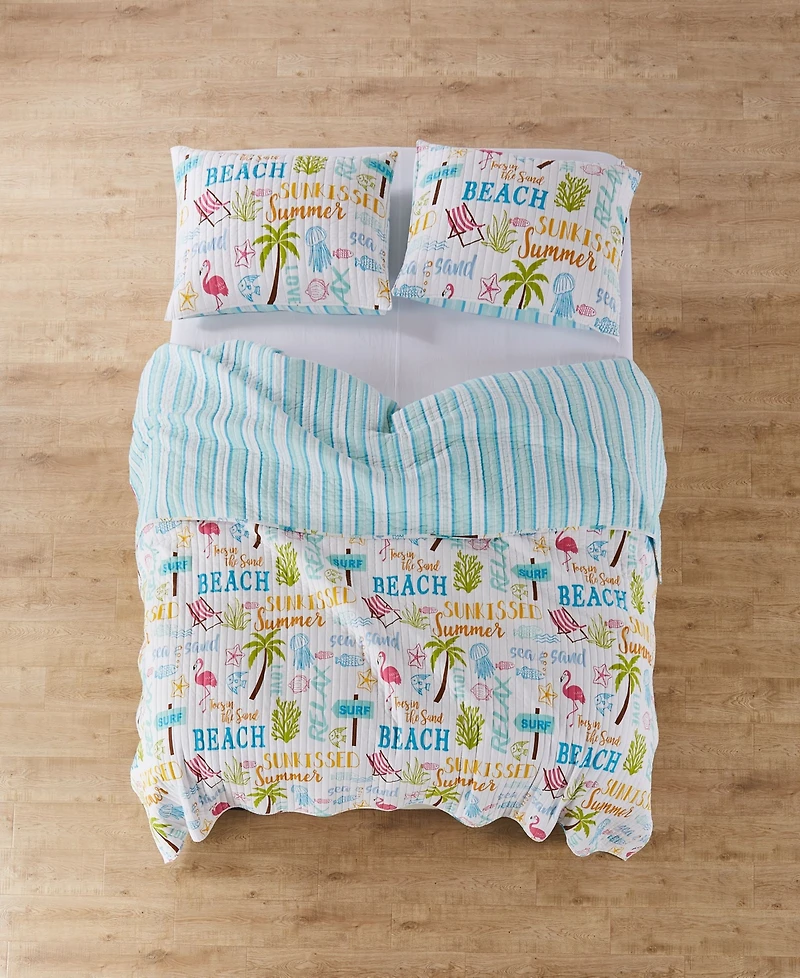 Homthreads Beach Days Quilt Set