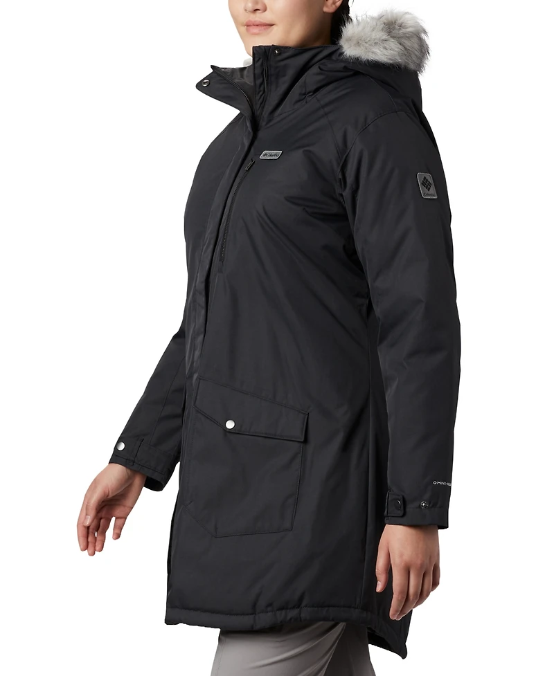 Columbia Plus Suttle Mountain Hooded Faux-Fur-Trim Long Insulated Coat