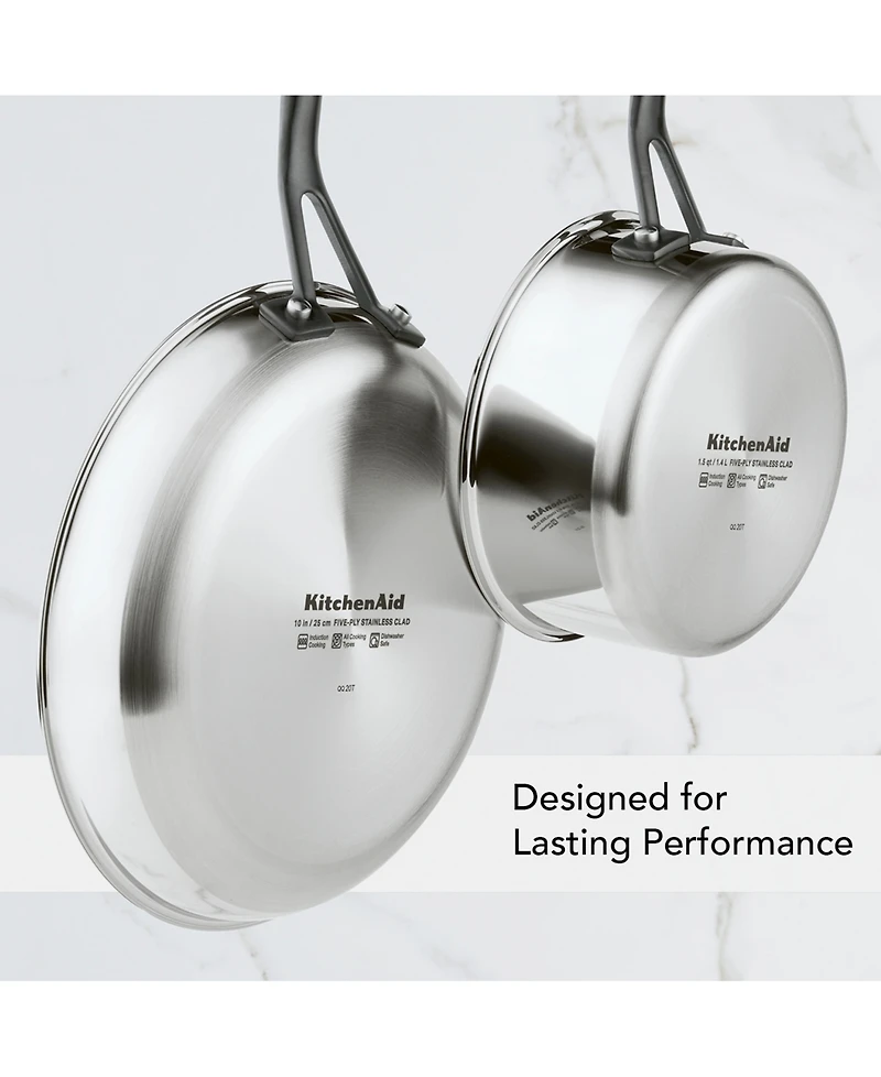 KitchenAid 5-Ply Clad Stainless Steel 12.25" Induction Frying Pan