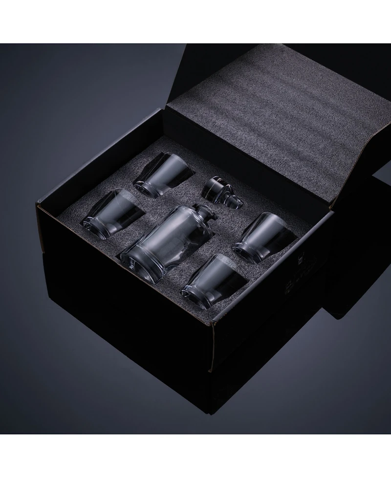 JoyJolt Carina Whiskey Decanter Set of 5