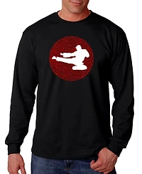 La Pop Art Men's Types of Martial Arts Word Long Sleeve T-shirt