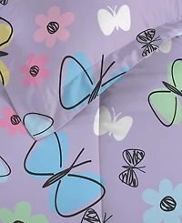 Dream Factory Kids Sweet Butterfly Comforter Set, Twin