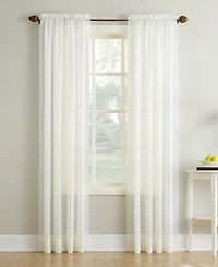 Crushed Sheer Voile Rod Pocket Curtain Panel