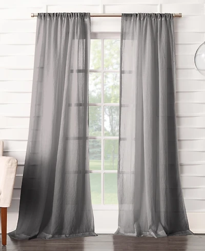Silvia Crushed Texture Semi-Sheer Rod Pocket Curtain Panel