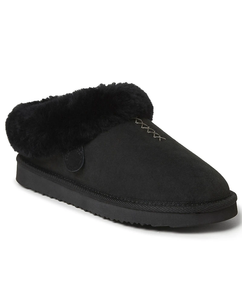 Fireside by Dearfoams Women's Adelaide Genuine Shearling Clog Slipper