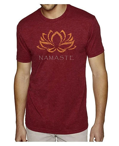 La Pop Art Men's Premium Word Namaste T-shirt