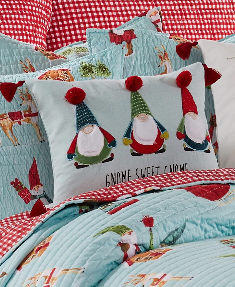 Levtex Gnome for the Holidays Decorative Pillow, 14" x 18"