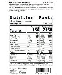 Betsy Ann Chocolates Holiday Milk Chocolate Meltaways, 12oz