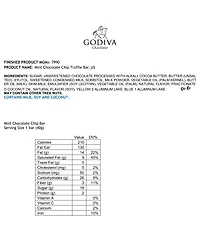 Godiva Set of 24, Mint Dark Chocolate Bars