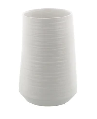 CosmoLiving by Cosmopolitan White Porcelain Contemporary Vase, 5" x 9"