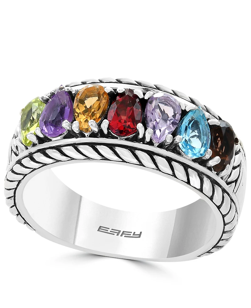 Effy Multi-Gemstone Statement Ring (1-5/8 ct. t.w.) Sterling Silver