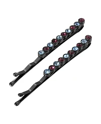 Women's Black-Tone Crystal Bobby Pins Set, 2 Piece