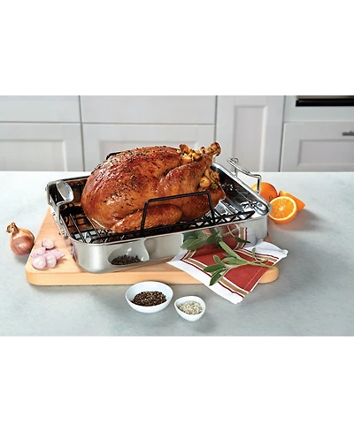 Viking 3-Ply Stainless Steel Roasting Pan with Nonstick Rack