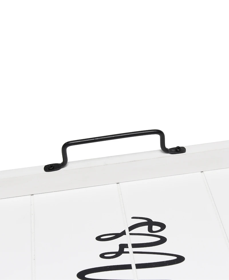 Elegant Designs Decorative Wood Serving Tray with Handles - Mr and Mrs