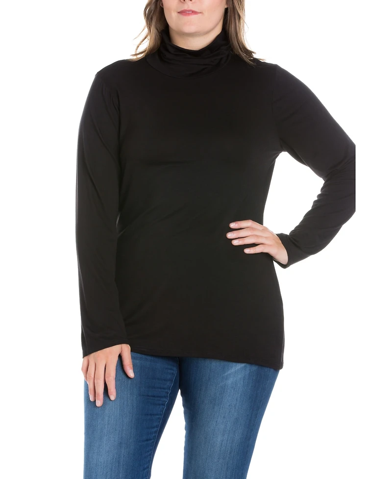 Women's Plus Classic Turtleneck Top