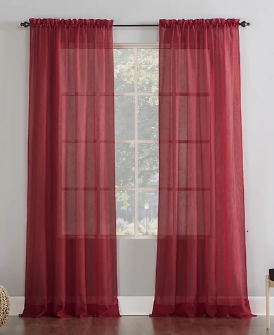 Crushed Sheer Voile Rod Pocket Curtain Panel