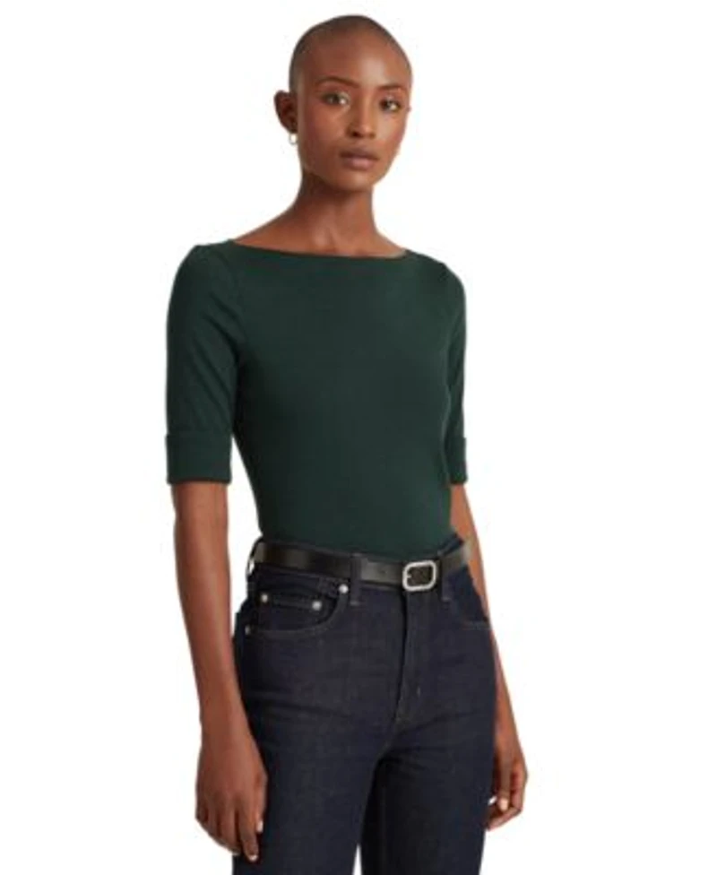 Lauren Ralph Lauren Stretch Boatneck Top Pxs 3x