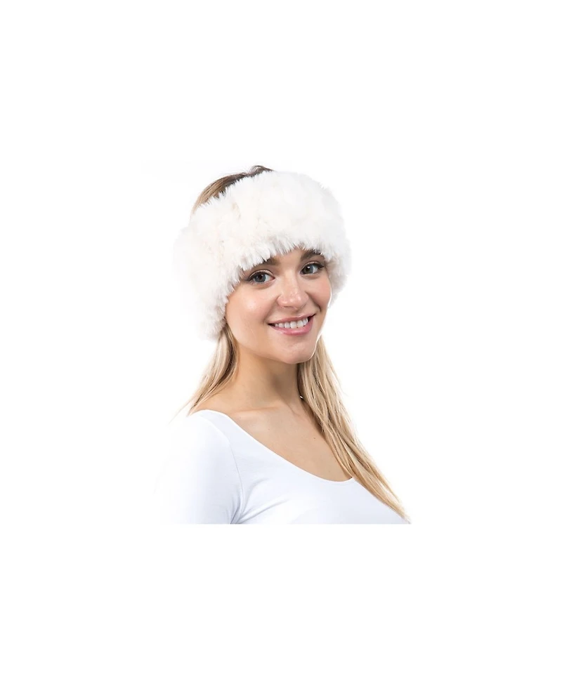 Marcus Adler Women's Plush Faux Fur Stretch Headband