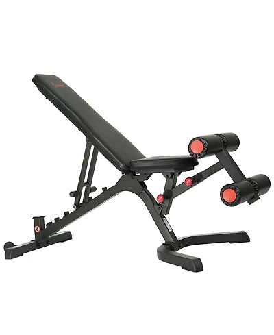 Sunny Health & Fitness Fully Adjustable Power Zone Utility Heavy Duty Weight Bench with 500 lb Max Weight, Black