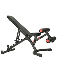 Sunny Health & Fitness Fully Adjustable Power Zone Utility Heavy Duty Weight Bench with 500 lb Max Weight, Black