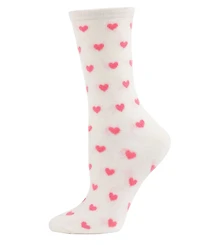 Hearts Cashmere Women's Crew Socks