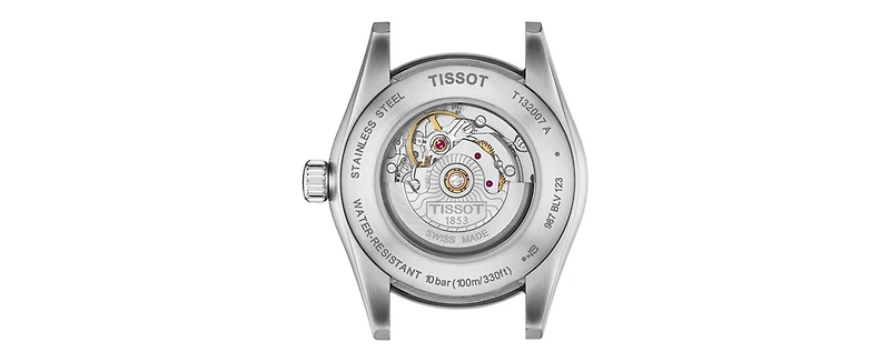 Tissot Women's Swiss Automatic T-My Lady Diamond Accent Stainless Steel Bracelet Watch 29mm Gift Set