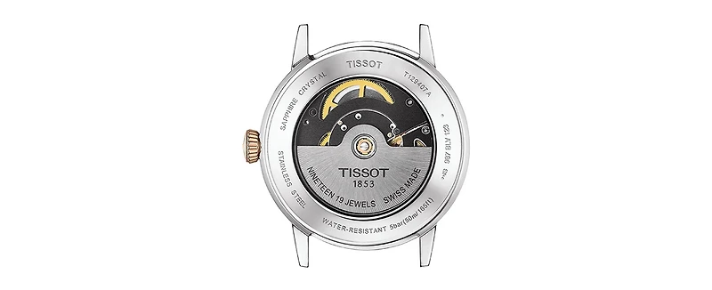 Tissot Men's Swiss Automatic Classic Dream Two-Tone Stainless Steel Bracelet Watch 42mm