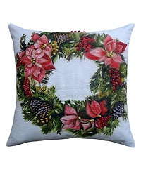 Vibhsa Christmas Wreath Decorative Pillow,20" x 20"