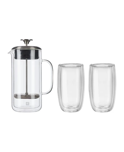 Zwilling Sorrento French Press and Latte Glasses, Set of 3