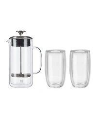 Zwilling Sorrento French Press and Latte Glasses, Set of 3