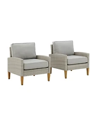 Capella Outdoor Wicker 2 Piece Chair Set