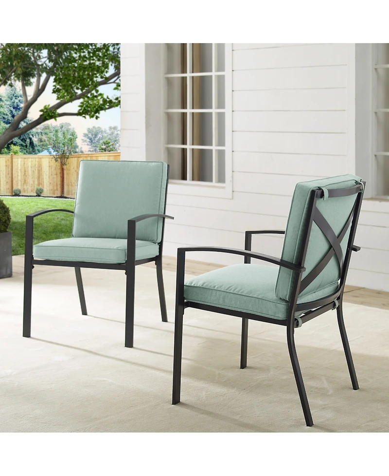 Kaplan 2 Piece Outdoor Dining Chair Set